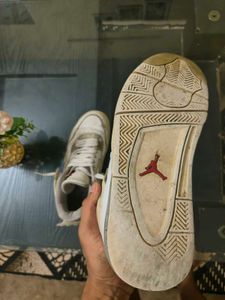 White Oreo Air Jordan 4 Sneaker