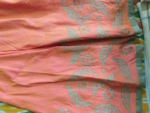 Elegant Orange Anarkali Dress