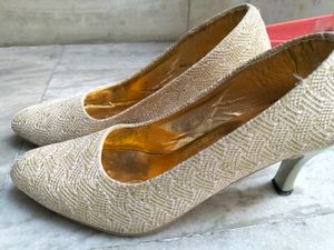 White Gold Heels
