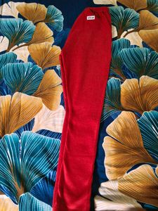 red Woolen Leggings