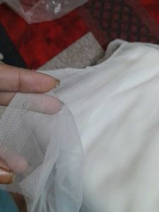 Plain Dyeable White Net Fabric