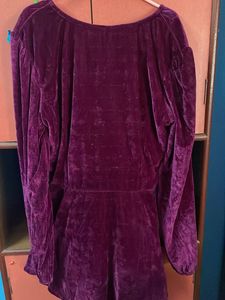 Purple Velvet Long Length Top