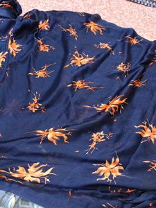 Orange Floral Saree