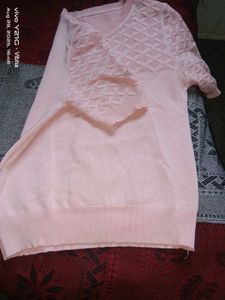Peach Knit Top