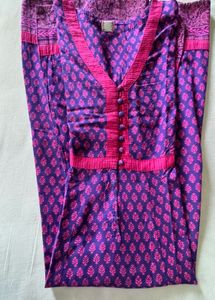 Purple &amp; Pink Print Dress