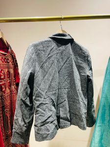 Grey Textured Blazer