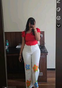 White Jeans From Urbanic Top Sassafras