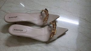 Beige Kitten Heels