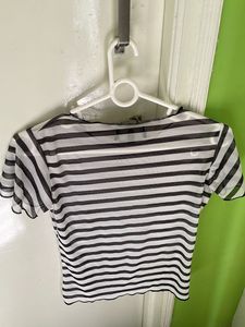 Sheer Striped Top