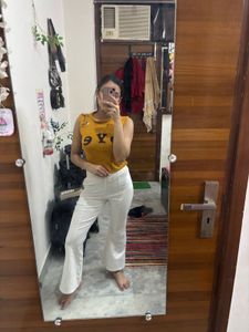 White Flare Trouser