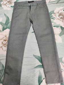 Mens Gray Slim Fit Chinos