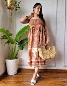 Boho Floral Midi Dress