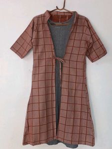 Checkered Open Front Top