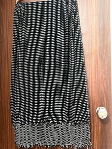 Black &amp; White Dotted Stole