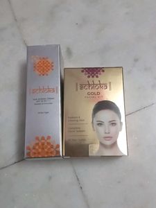 Schloka Gold Facial Kit &amp; Sunscreen Cream Set