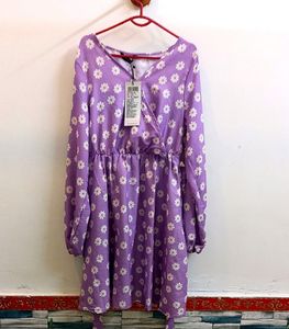 Lovely Purple Floral Dress
