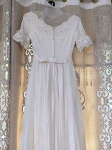 Vintage White Lace Wedding Dress