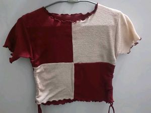 Stylish Burgundy Crop Top