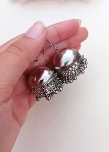 Silver Jhumka