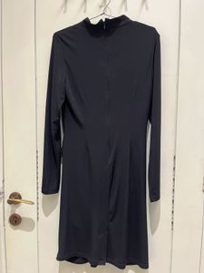 Modest Black High Neck Dress