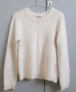 Cozy White Knit Sweater