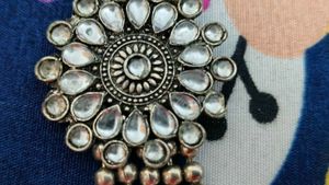 Oxidised Choker And Earrings