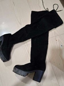 Black Thigh High Boots