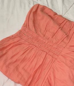 Peach Strapless Dress