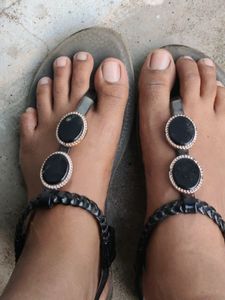 Black Good Condition Sandals