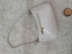 White Croc Shoulder Bag