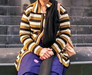 Women Striped Blazer Like Sweater 💚