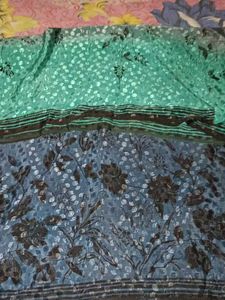 Crape Floral Print Saree