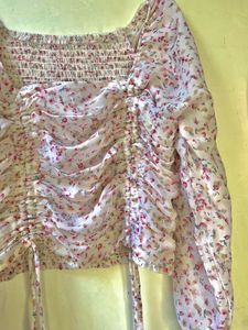 Floral Drawstring Blouse🌸