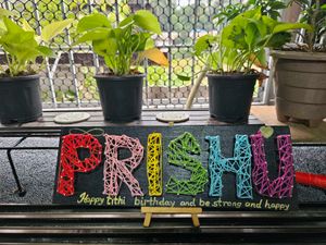 Custom String Art Name Plate