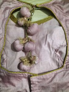 Elegant Embroidered Lavender Saree