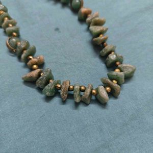 Jade And Gold Accent Neckpiece