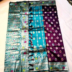Peacock Katan Silk Saree