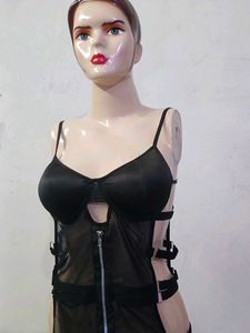 (666)Black Lingerie Bodysuit