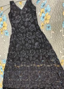 Elegant Black Lace Maxi Dress