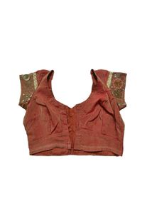 Gorgeous Brown Saree With Small Size Blouse