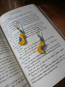 Handmade Cute Bird Clay Earrings