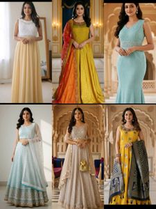 gown and lengha