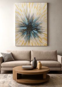 Modern abstract printed paintings on canvas