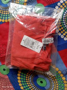 Orange Cold Shoulder Long Sleeve Top || celebritie