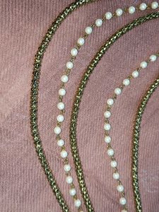 Elegant Kundan &amp; Pearl Dress Chain Accessory