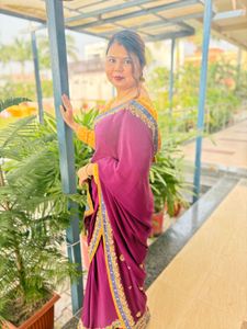 Elegant Purple Saree