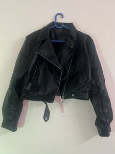 Y2K Leather Crop Jacket