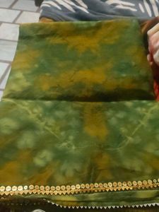 Green & Yellow Tie-Dye Dupatta