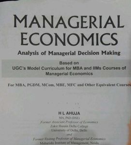 Managerial Economics by S. Chand &amp; H.L. Ahuja