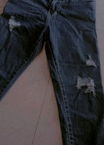 Blue ripped jeans